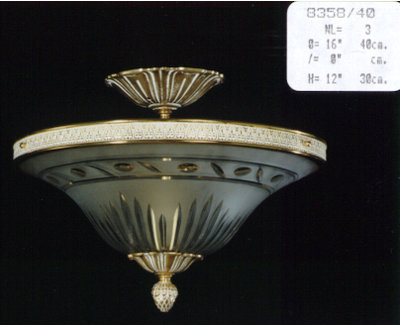 Derouen Glass Semi Flush Mount