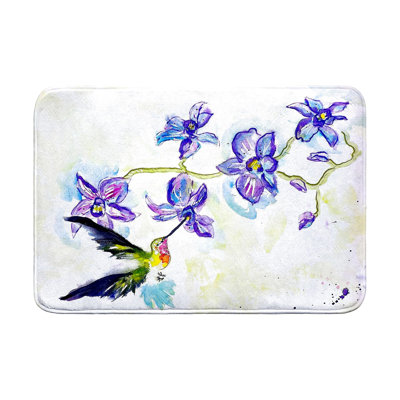 Tapis de bain Colibri et clématite