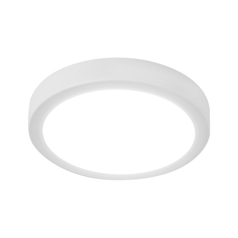 Plafonnier encastré à DEL Kocher, Blanc, H 0,67 po x l 5,35 po x P 5,35 po