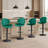 Lucah Swivel Adjustable Height Velvet Bar Stool with Shell Back-1213217545-1214878249