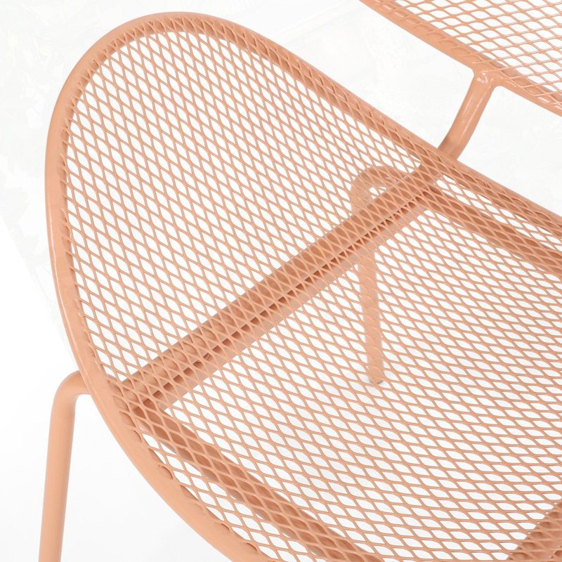 Chaise d'extérieur en fer, Orange