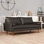 Canapé en cuir noir 69,68 po-1615286466
