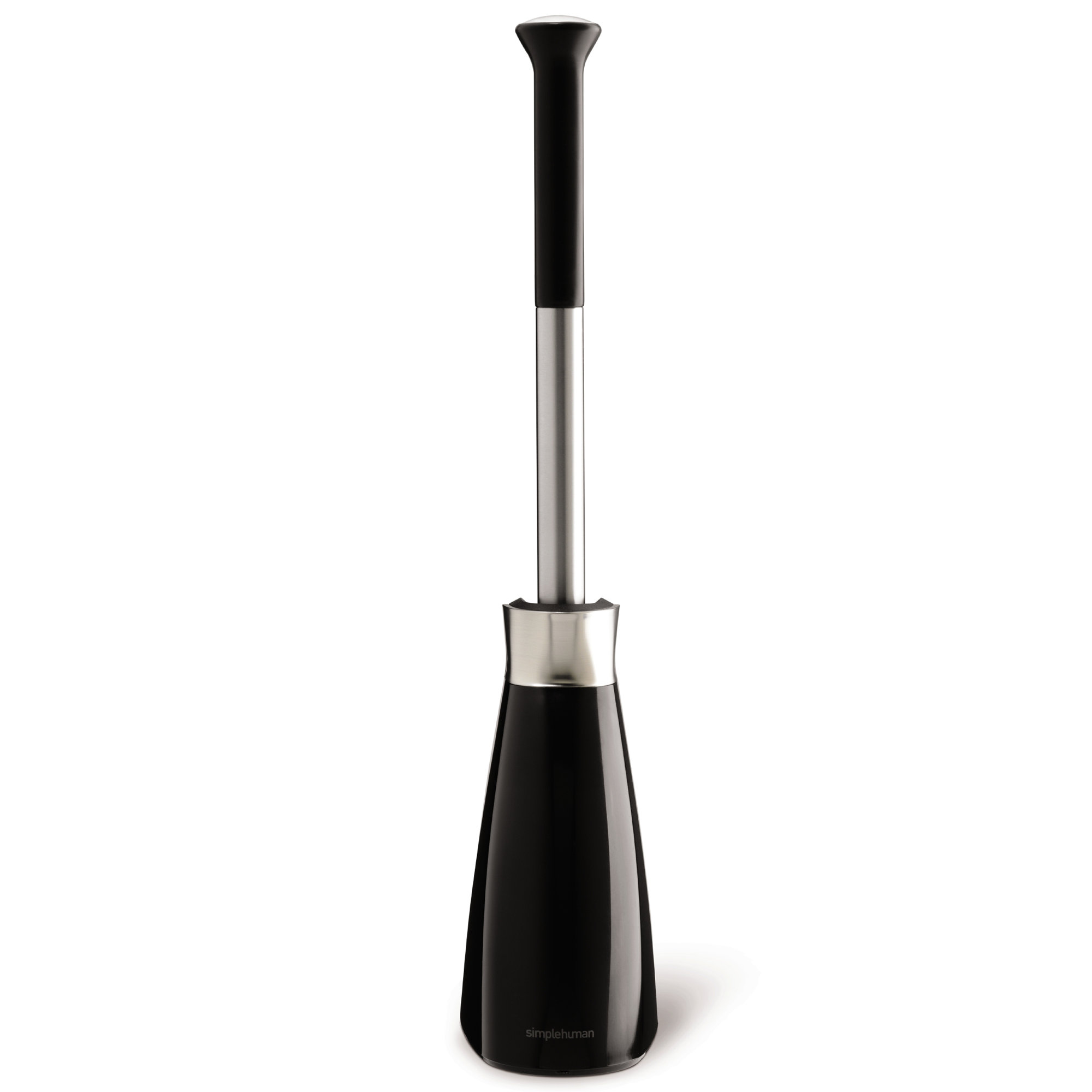 Simplehuman Toilet Brush with Caddy, Stainless Steel, Black