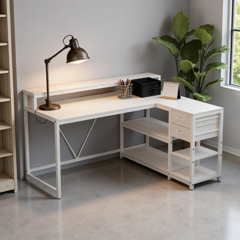 Bureau, bureau en L, bureau d'ordinateur réversible