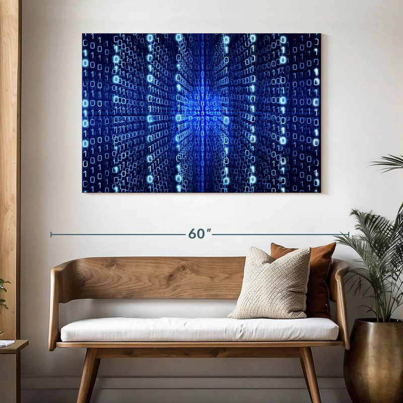 Keiri Blue Computer Matrix, 32" H x 48" W