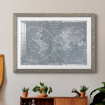 " Galvanized World Map "