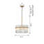 Lustre tambour 5 lumières en métal et verre à intensité variable Kaan -156635966-156635965
