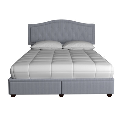 Comfortable Upholstered Storage Bed With Two Spacious Drawers For Optimal Organization And Relaxation In Your Bedroom