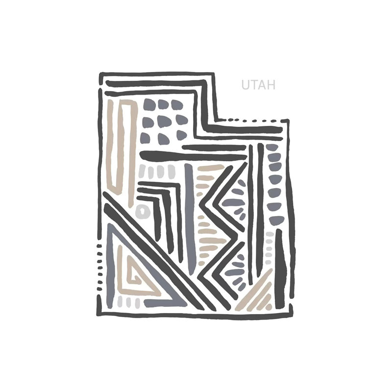Utah by Statement Goods - Gallery-Wrapped Canvas Giclée on Canvas, 20.32 cm H x 30.48 cm W, Canvas