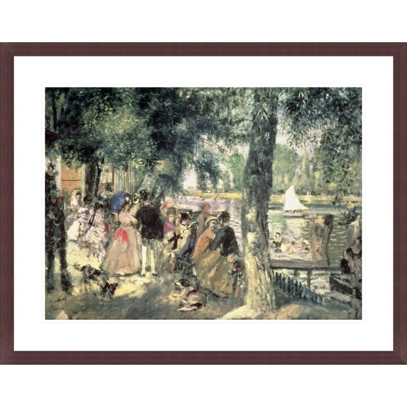«Bathing on the seine or la grenouillere» par Pierre-Auguste Renoir, impression giclée encadrée, H 23,34 po x l 29,5 po