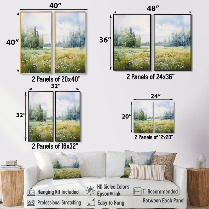 «Meadow Scenery Minimalisme V», grandes impressions sur toile, H 20 po x l 24 po, Noir