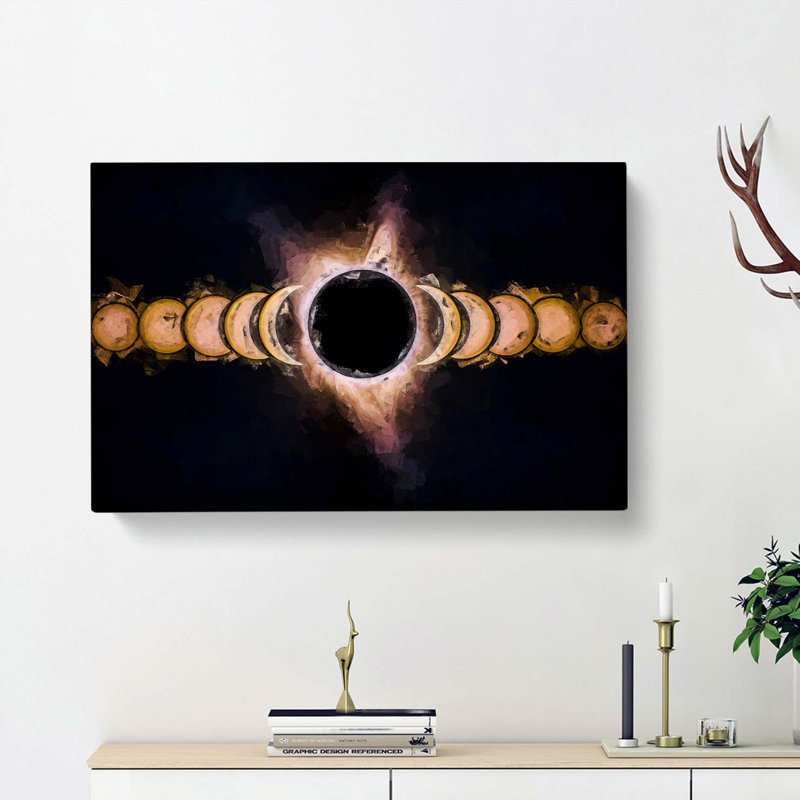 The Eclipse In Abstract - Wrapped Canvas, 50cm H x 76cm W x 3cm D