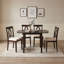 Ensemble de salle à manger 5 pièces avec table à abattants en bois et 4 chaises rembourrées-1825056591