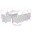  Garden Dining Set Black, Cream-641633774-641633775-641633769