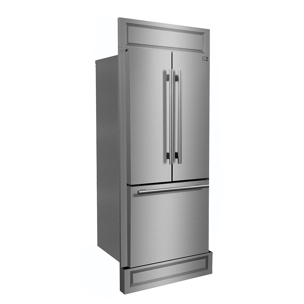 Forno Appliances - 30 in. Wide Gallipoli 17.5 Cu. Ft. French Door Refrigerator with No Frost Technology - Stainless Steel VCM | Fridge.com
