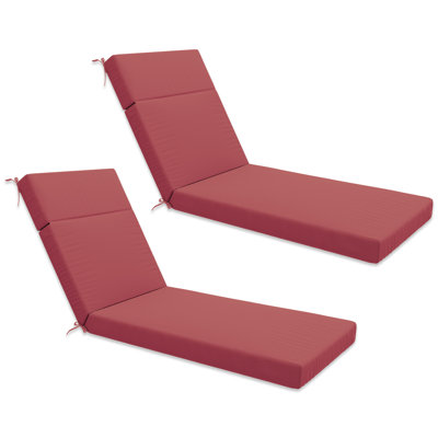 Coussin de chaise longue d'extérieur 2 pièces, 80 po x 26 po x 4 po