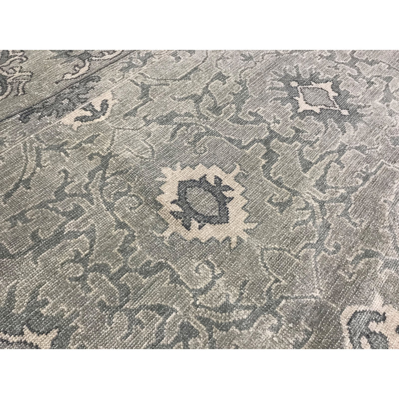 Hand-Knotted High-Quality Light Blue Area Rug