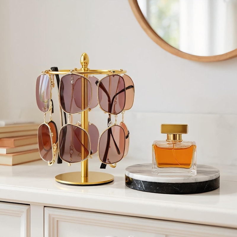 Présentoir à lunettes de soleil, support à lunettes pour 12 paires de verres, acier inoxydable