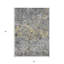 Tapis extérieur lavable à motif géométrique gris argenté et gris anthracite 3 pi x 5 pi