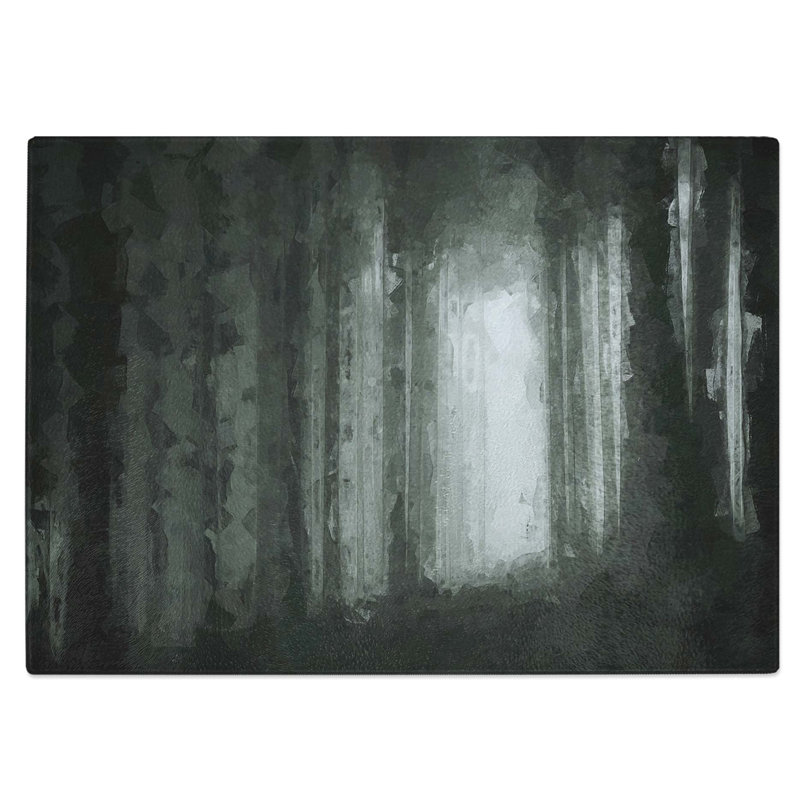 Tempered Glass Twilight Forest in Abstract Chopping Board, 28.5 cm W x 20 cm L