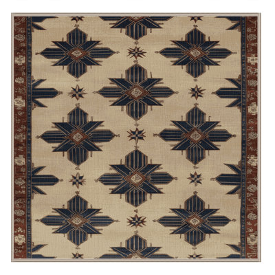 Machine Washable Art Deco Brown Area Rug