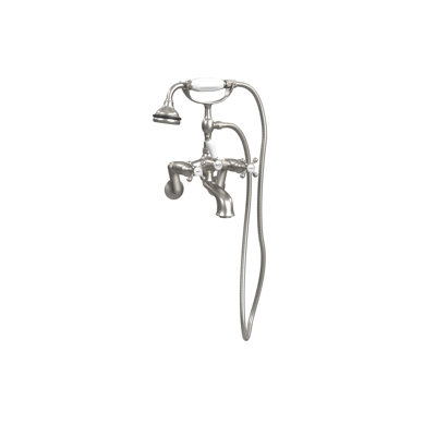 2 Handle Bathroom Clawfoot Tub Faucet with Diverter