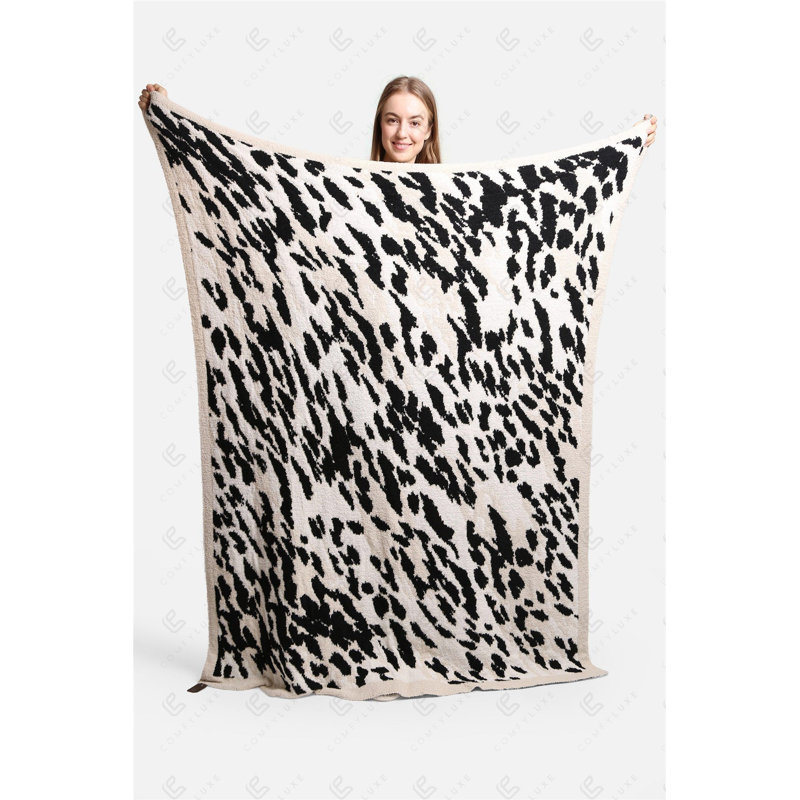 Cheetah Pattern Luxury Soft Throw Blanket - BEIGE
