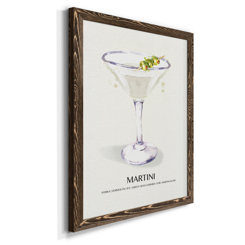 Martini - cadre photo, impression sur toile, Noyer, H 44 po x l 31 po x P 1 po