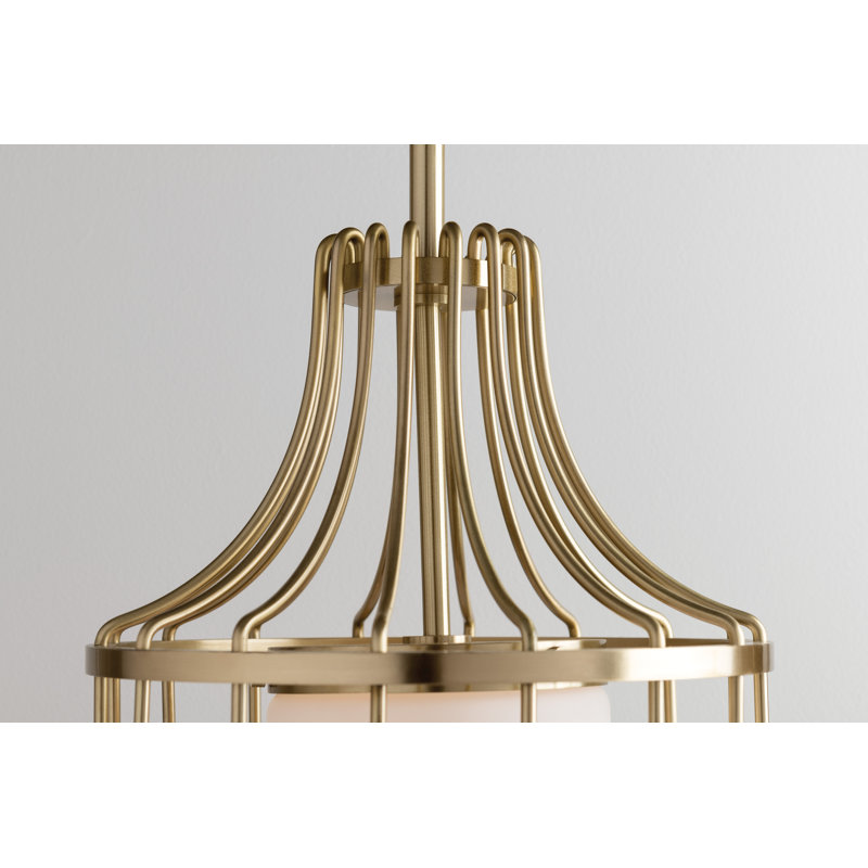 Kylie 1 - Light Unique/Statement Pendant, Polished Nickel, 27.25" H x 16" W x 16" D
