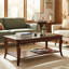 Traditional Coffee Table With Curved Legs-633500971