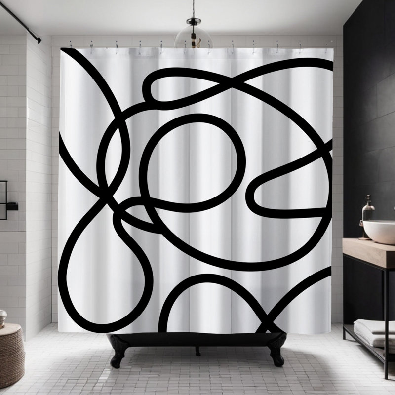 Rideau de douche Coco, Noir