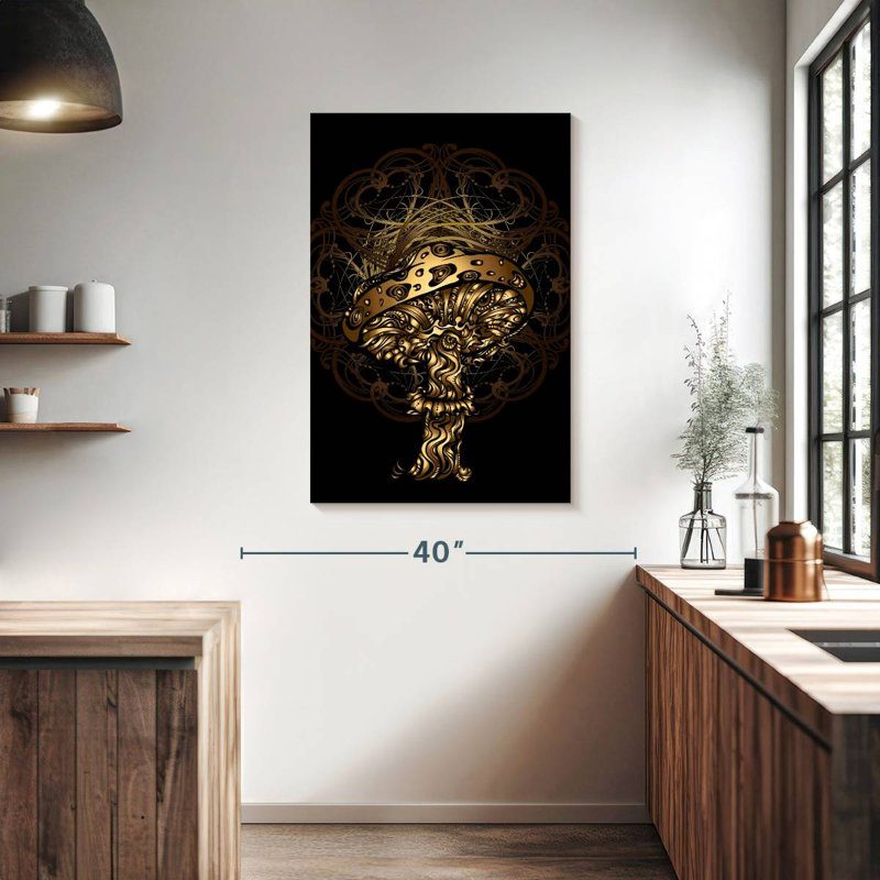 Champignon abstrait Harnek, H 39 po x l 26 po
