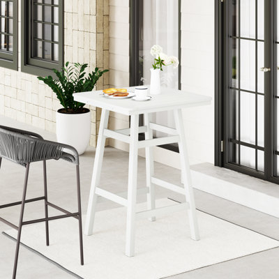 Trou de parasol de table de bar extérieur carré Laguna, l 30,7 po x P 30,7 po