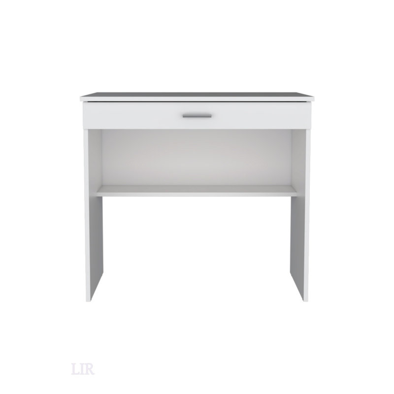 Bureau de rangement avec tiroir et tablette, Blanc