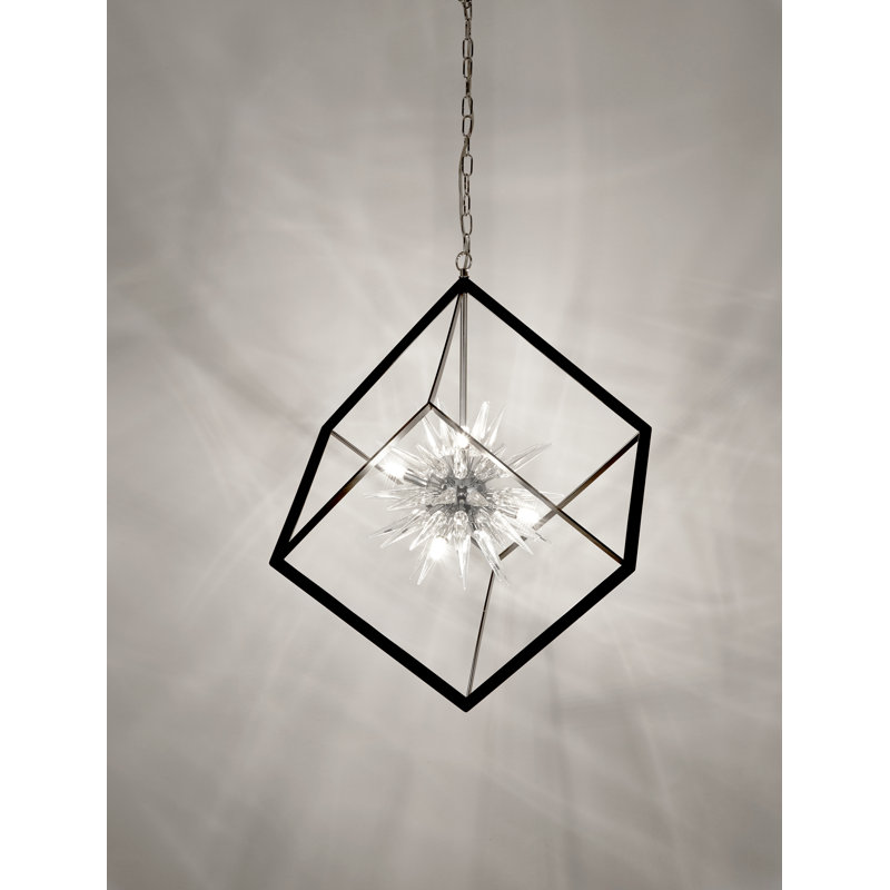 Cheryll 6 - Light Chrome Square/Rectangle Pendant