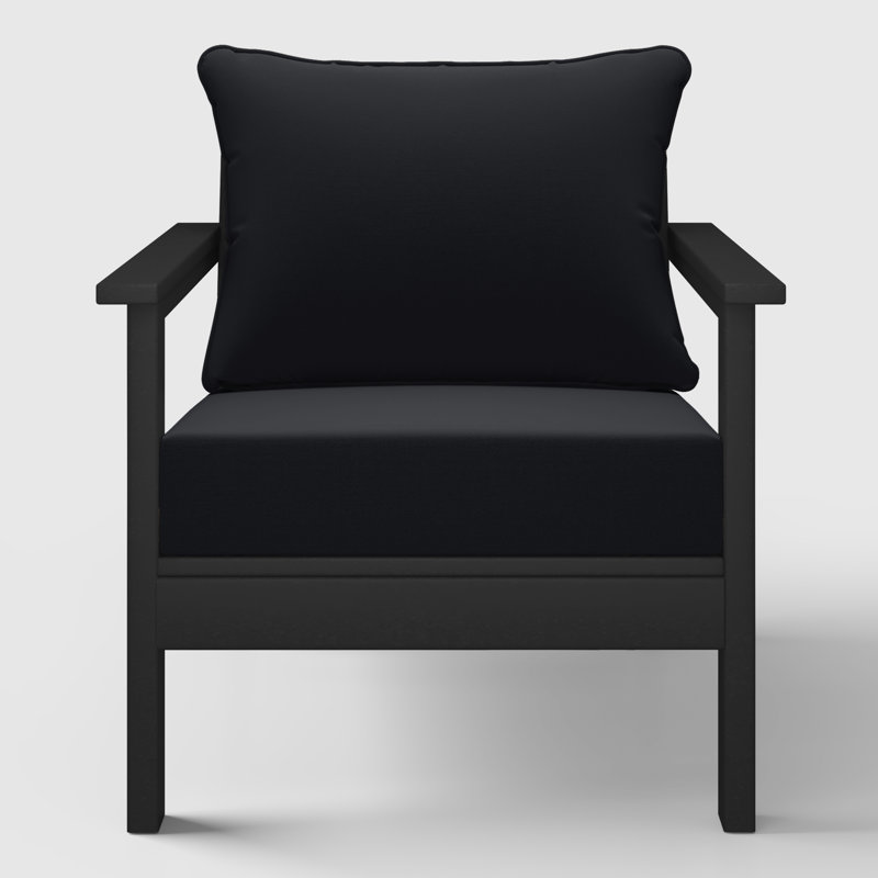 Chaise profonde avec coussins (ensemble de 2), Noir, noir, noir, noir, Noir