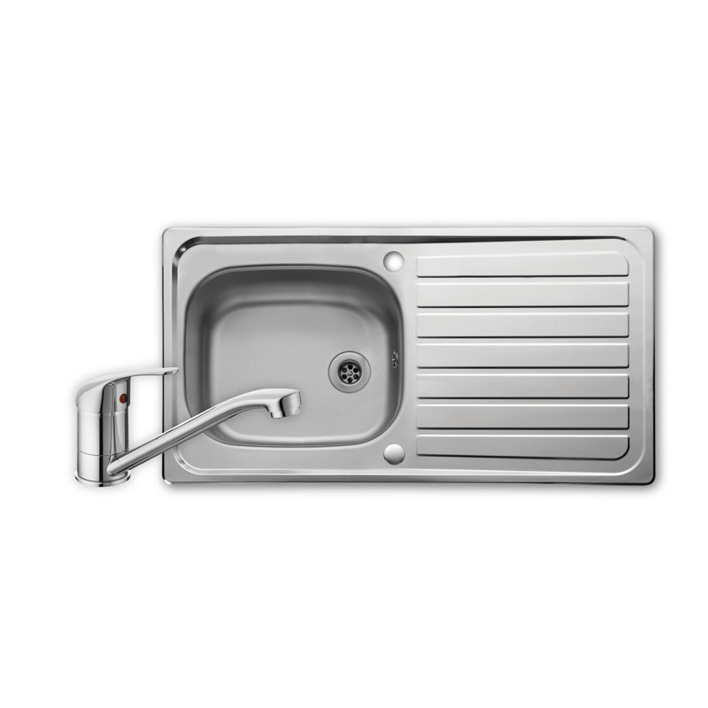Lexin 950 x 508mm stainless steel 1 bowl pack - TMO40