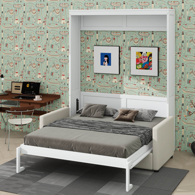 Full-Size Murphy Bed Wall Bed Equipped With Cushion
