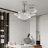  36Inch Crystal Retractable Ceiling Fan LED Light With Remote Control