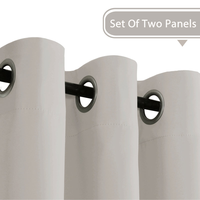 Curtains for Bedroom/Living Room 2 Panels Set - Thermal Insulated Room Darkening Grommet Top Curtains, 52" W x 108" L, Stone