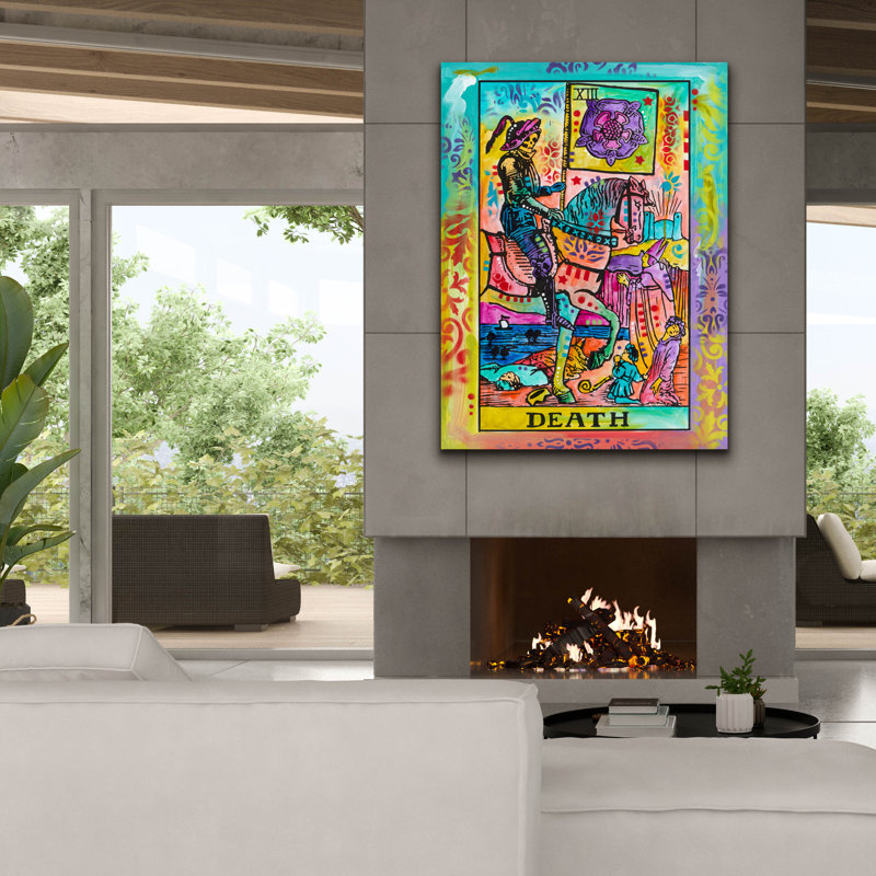 «Tarot - Mort» par Dean Russo, art mural sur toile, H 54 po x l 40 po x P 1,5 po
