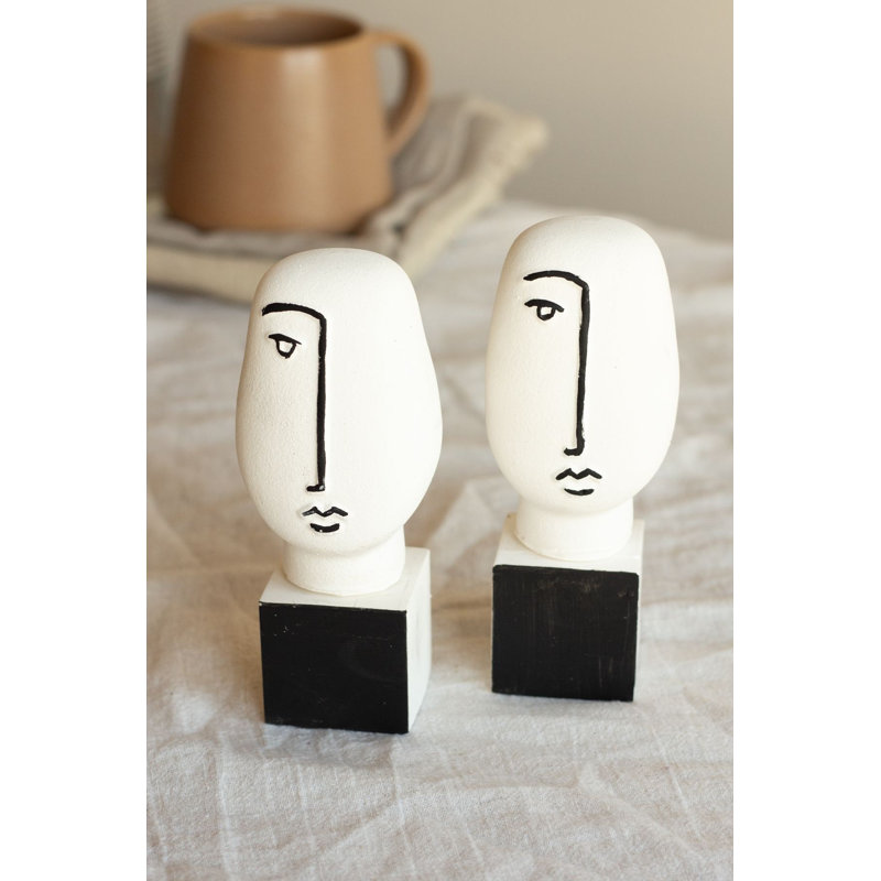 Ensemble d'objets décoratifs en béton (2 pièces)