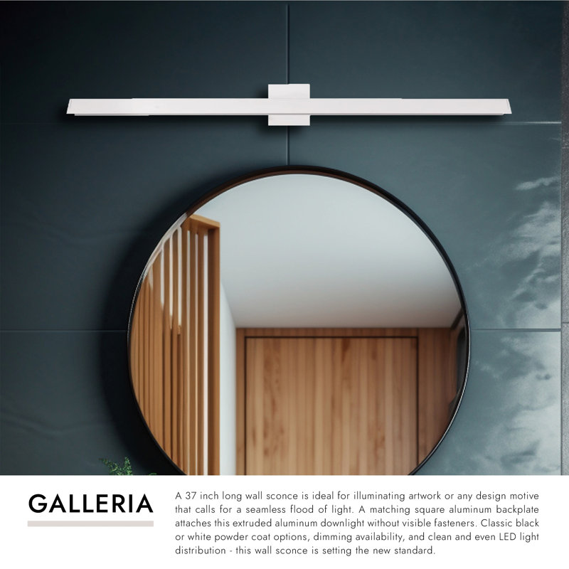 Galleria Dimmable LED Wall Mounted Picture Light, 2700, White, 4.75" H x 23" W x 4.25" D