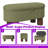 43.3"L x 19.1"W x 21.3"H Storage Ottoman Bench With Lift-Top Seat And Cylinder Legs, Corduroy Upholstery-1991699087