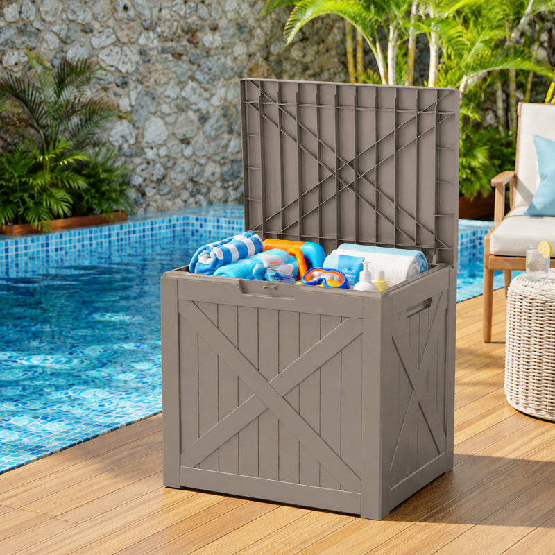 Boîte de rangement d'extérieur 35 gallons imperméable et résistante aux rayons UV