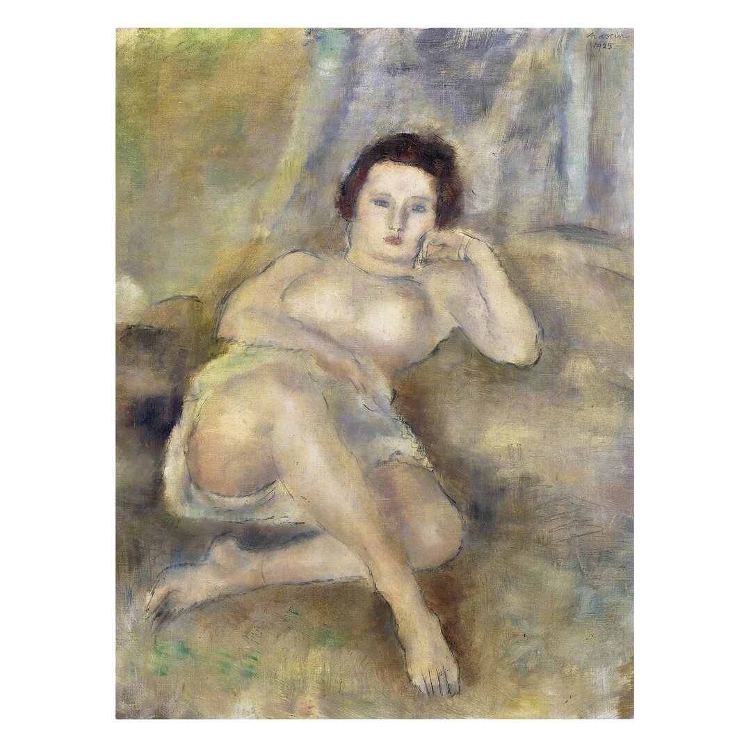 Leinwandbild Liegende junge Frau von Jules Pascin