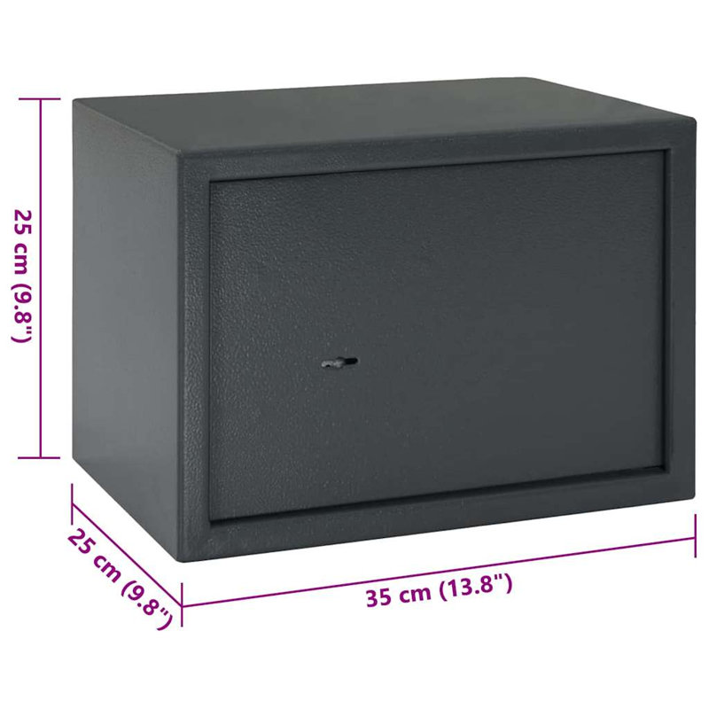 Safe Box Lock, 25cm H x 25cm W x 35cm D