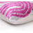 Handmade Silver & Pink Fuchsia Velvet Lumbar Pillow 16X24 – Modern Abstract Designer Cushion