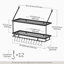 Wall Mounted Pot Rack Kitchen 30 Inch 2-Tier Wall Shelf with 12 Hooks-110080706