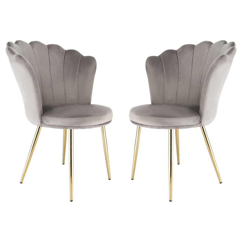 Daisy Velvet Accent Chair, Grey